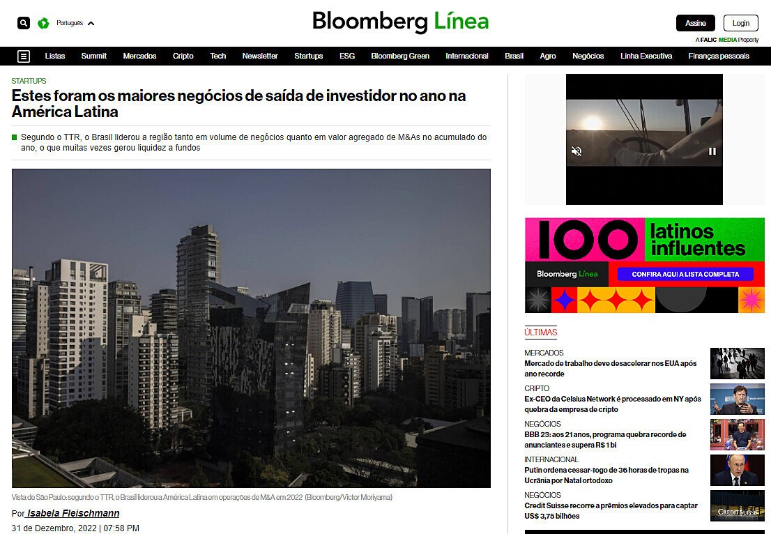 Estes foram os maiores negcios de sada de investidor no ano na Amrica Latina